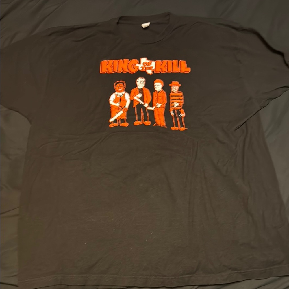 “King of the Kill” Horror King of the Hill Black Graphic T-Shirt